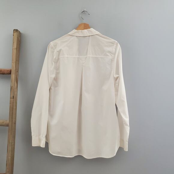 Old Navy The Classic Shirt Women's White Button Down Shirt Size L - Picture 2 of 6